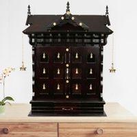 tamanna engineered wood prayer unit in mahagony finish