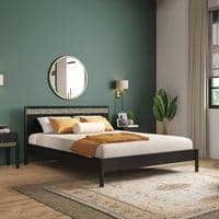 Gaku Solid Wood Queen Size Bed In Semi Gloss Finish