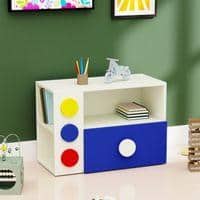 Building Blocks Storage Unit In White & Blue Colour