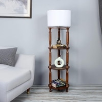 Alaca 14" 3 Shelf Floor Lamp White Shade