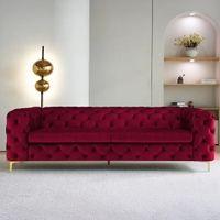 Cherish Fabric Sofa - Maroon