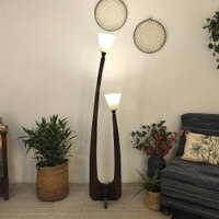 Jasper Beige Jute Floor Lamp with Beige Jute Base