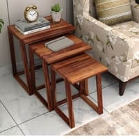 Pluto Solid Wood Table in Natural