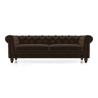 Winchester Premium 3 Seater Fabric Sofa in Dark Earth Colour