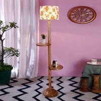 Jack Multicolour Cotton Shade Floor Lamp