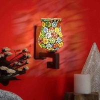 Devansh Solid Wood Electric Wall Light in Multi Colour with Multi Shade Count of 1 Light