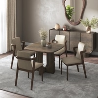 Aero Solid Wood 4 Seater Dining Table With Harper Dining Chair
