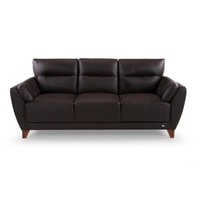 Johanna 3 Seater Leatherette Sole in Choco Brown Colour