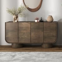 Nura Solid Wood Sideboard In Danish Walnut Finish
