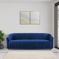 Camro Fabric Sofa (Navy Blue)