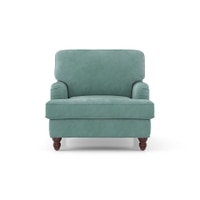 Ophelia 1 Seater Fabric Sofa (Dusty Turquoise Velvet)