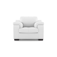 Trissino 1 Seater Premium Italian Leather Sofa In Polaris Colour