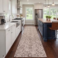 Neulooms Handloom Knotted Reversible Flatweave Runner Rug Chocolate Brown or Ivory 3x7