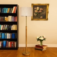 Devansh Wood & Metal Floor Lamp