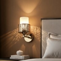 Eliante Modern Wall Lights Mild Steel & Glass Material Gold & White Finish