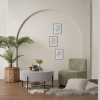 Scandinavian Ozzy Round Coffee Table Matte Black Finish