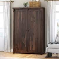 Claire 2 Door Sheesham Wood  Wardrobe In Provincial Teak Finish