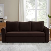 Melano 3 Seater Pull Out Sofa cum Bed  in Brown Colour
