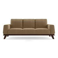 Granada Luxe 3 Seater Fabric Sofa in Fawn Velvet Colour