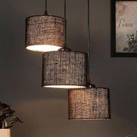 Hugo Black Natural Fiber Cluster Hanging Light