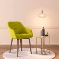 Rochelle Fabric Lounge Chair in Lime Green Colour