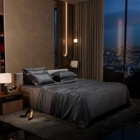 Stoa Paris Super King Size Bedsheet with 4 Pillow Covers  Size Twilight Embrace
