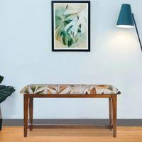 Newrio Solid Wood Bench In Provincial Teak Finish