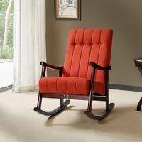 Celsey Solid Wood Rocking Chair in Red Colour