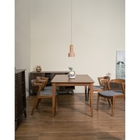 Scandinavian Nazo Dining Chair Brown Cocoa Finish