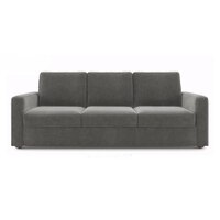 Apollo Compact Sofa Set (Colour : Ash Grey Velvet, Cushion : Soft, Back Type : Regular, Seater : 3+1+1)