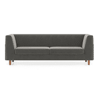 Rubik Luxe 3 Seater Fabric Sofa in Ash Grey Velvet Colour