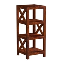 Spruce Solid Wood End Table in Walnut Finish