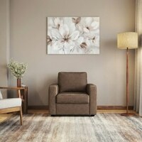 Apollo High Back 1 Seater  Fabric Sofa In Mocha Colour