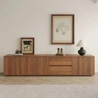 Nova 3 Door Tv Cabinet With 2 Storage Drawer In Provincial Teak Finish