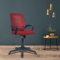 Diicea Mid Back Ergonomic Chair in Red Colour