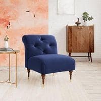 Tybalt Accent chair Velvet in Navy Blue Color