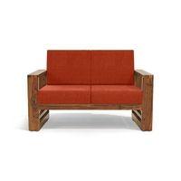 Parson 2 Seater Wooden Sofa In Teak Finish (Lava)