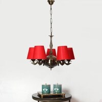 Devansh Wood Wall Mounted Lamp With Off-White Cotton Shade