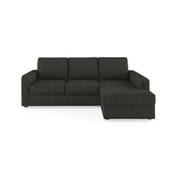 Apollo Compact Sofa (Colour : Graphite Grey, Cushion : Soft, Back Type : Regular, Seating Capacity : Right Aligned 2 Seater + Right Aligned Chaise)