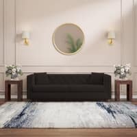 Windsor Premium 3 Seater Fabric Sofa in Deep Brown Velvet Colour