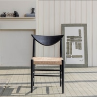 Saanra Solid Wood Dining Chair in Black Colour
