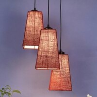 Esteban Maroon Natural Fiber Cluster Hanging Light