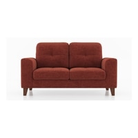 Verona Essential 2 Seater Fabric Sofa In Dark Coral Colour