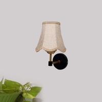 Devansh Gold Wall Mounted Lamp With Beige Jute Shade
