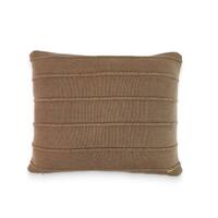 Cairo Toasted Coconut Cotton Knitted Decorative Cushion Cover 16 x 16 Inches
