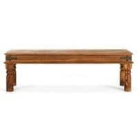 Carroll  Sheesham Wood Bench In Honey Oak Finish
