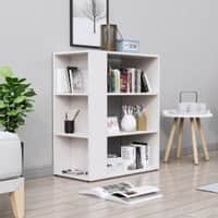 Hexa Engineered Wood Bookshelf Multipurpose Storage Rack in Frosty White Colour