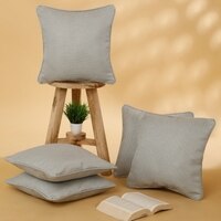 Set Of 5 Jacquard Square Cushion Covers