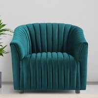 Camro Fabric Sofa (Teal Blue)