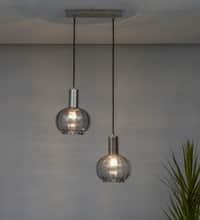 OPALINE Blue Glass Globe Single Light Hanging Light